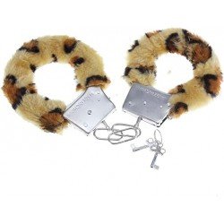 MENOTTES A FOURRURE LEOPARD