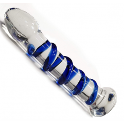 Plug en Verre Liseré Bleu