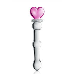 Dildo Verre Coeur Rose S