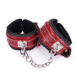 Menottes Chevilles Crocodile Rouge