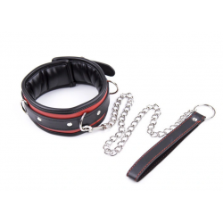 Collier et Laisse Luxure rouge