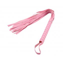 Fouet en cuir tressé Rose