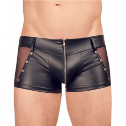 Boxer Imitation Cuir Noir